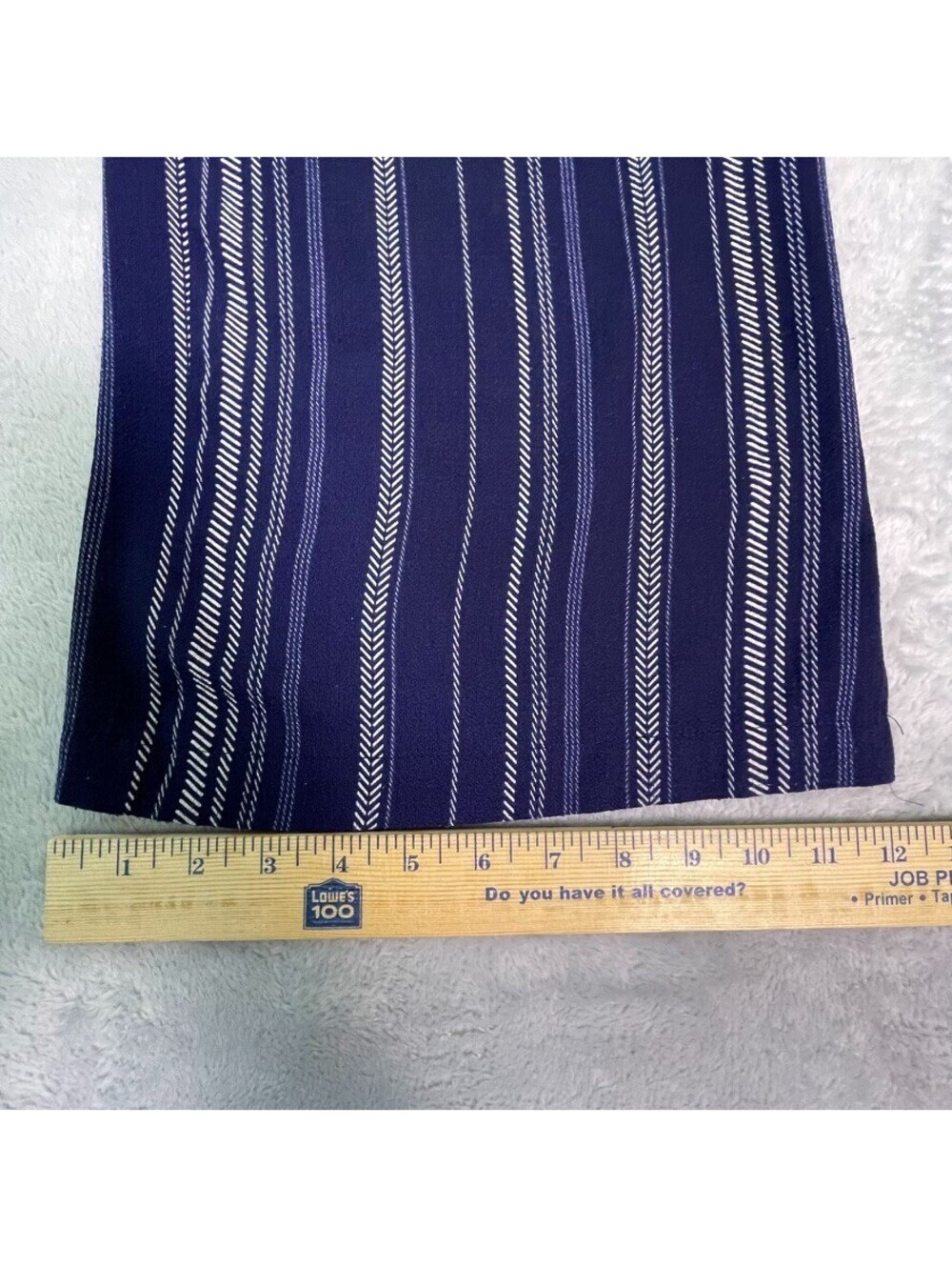 Monteau Los Angeles Jumpsuit Womens M Blue Striped Wide Leg Surplice Pockets - Picture 4 of 11